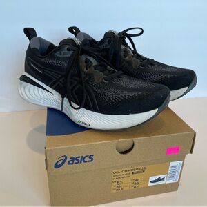 ASICS Gel-Cumulus 25 Black White Women’s sz 8.5 Tennis Shoes